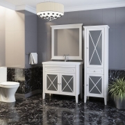 Комплект мебели для ванной Opadiris Палермо 90 Белый матовый-3