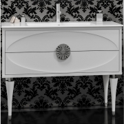Комплект мебели для ванной Opadiris Ибица 90 Белый глянцевый Хром-1