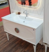 Комплект мебели для ванной Opadiris Ибица 90 Белый глянцевый Хром-4