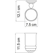 Стакан для зубных щеток WasserKRAFT Ammer K-7028 Хром матовый-2