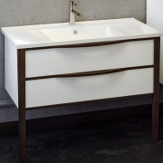 Комплект мебели для ванной Opadiris Риголетто 90 Белый глянцевый Светлый орех-1