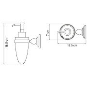Дозатор для жидкого мыла WasserKRAFT Ammer K-7099 Хром матовый-2