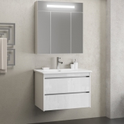 Комплект мебели для ванной Opadiris Фреш 80 подвесной Белый глянцевый