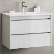 Комплект мебели для ванной Opadiris Фреш 80 подвесной Белый глянцевый-1