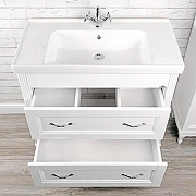 Комплект мебели для ванной ValenHouse Лиора 90 LK90_БХ Белый ручки Хром-4