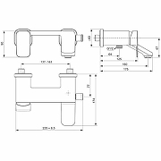 Смеситель для ванны Ideal Standard Tonic II A6338AA Хром-4