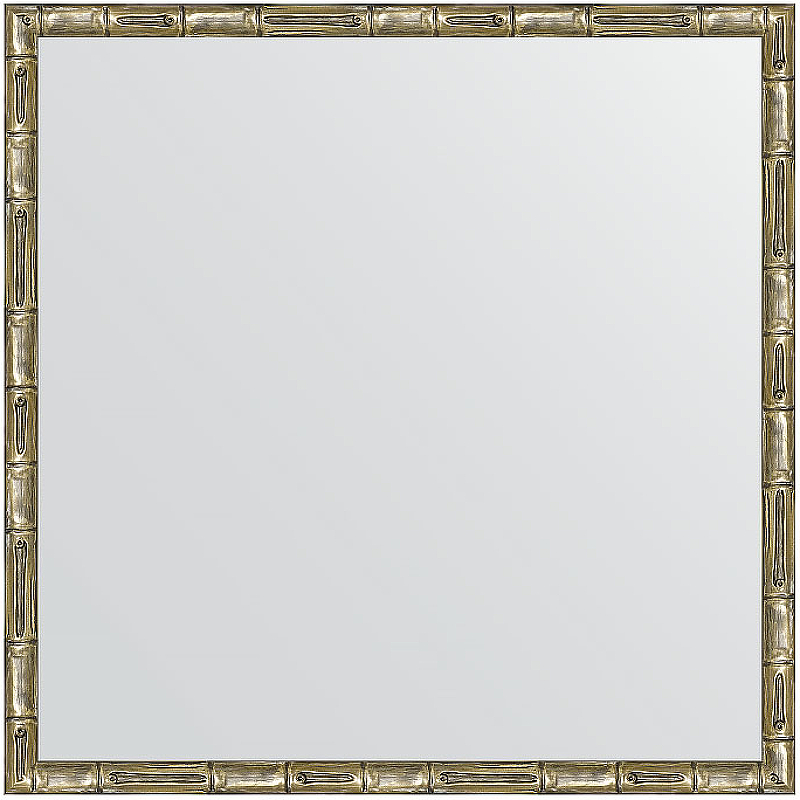 Зеркало Evoform Definite 57х57 BY 0608 в багетной раме - Серебряный бамбук 24 мм