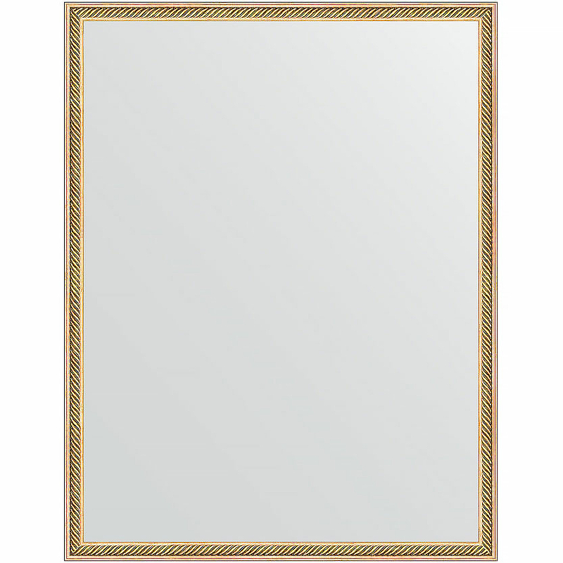 Зеркало Evoform Definite 88х68 BY 0675 в багетной раме - Витое золото 28 мм зеркало в багетной раме поворотное evoform definite 58x108 см витое серебро 28 мм by 0725