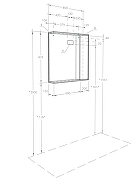 Зеркало со шкафом Aquaton Стоун 80 R 1A228302SXC80 с подсветкой Грецкий орех-4