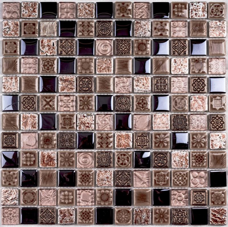 Мозаика Bonaparte Стеклянная с камнем Sudan 30х30 см